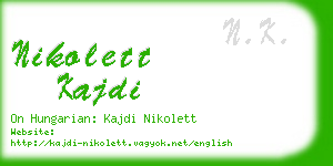 nikolett kajdi business card